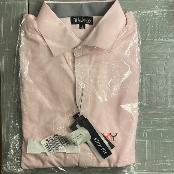 Galaxy By Harvic | Shirts | Light Pink Galaxy By Harvic Dress Shirt Small Slim  Fit | Poshmark